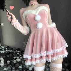 Anting Manik, Bunny Dress, Style Kawaii, Fluffy Bunny, Kawaii Fashion Outfits, Maid Dress, Bunny Girl, Cosplay Dress, Kawaii Clothes