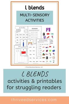 blends and printables worksheet with the words blends on it