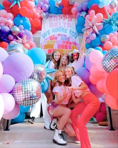 Delta Disco Bid Day, Festival Sorority Theme, Disco Banner Sorority, Sorority Birthday Theme, Welcome To The Disco Bid Day, Harry Styles Sorority, Kappa Delta Bid Day Themes