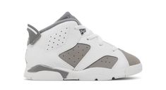 Elevate your toddler's sneaker game with this authentic Air Jordan Retro 6 Cool Grey pair. The shoes feature a lace-up closure for a secure fit and a leather upper material for durability. The sneakers are designed for walking, school, and basketball, making them perfect for active toddlers. These unisex shoes are brand new with box, and their retro theme adds a stylish touch to any outfit. The shoes are available in UK size 7c, US size 8c, and EU size 25. They come with a fabric lining material Air Jordan Retro 6, Jordan Retro 6, Retro 6, Dragon Tales, Toddler Sneakers, Fresh Shoes, Air Jordan Retro, Retro Theme, Sneaker Games