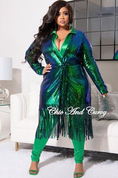 Nylon% 86 Spandex% 9 Spandex% 5 Please Handle this Garment with Care & per care tag instructions- Faux Sequins May Shed or Peel Sequin Duster, Chic And Curvy, Care Tag, Green And Blue, Plus Size Dress, Plus Size Fashion, Final Sale, Sequin, Shed