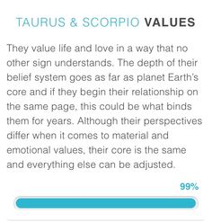 the text on this page says taurus & scopio value they value life and love in a way that no other sign understands