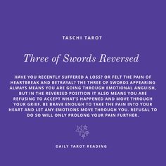 the back cover of three swords reversed by tashi tarot, which is also in english and japanese