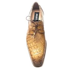 Mauri 4851 Camel Gold Alligator Lace Up Dress Shoes - Dudes Boutique Alligator Dress Shoes, Glass Heels, Mark Williams, Spring Step Shoes, Lace Up Dress, Leather Slip On Shoes, Mens Black Leather, Clarks Originals, Green Suede