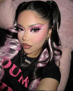 Bratz Eye Makeup, Bratz Makeup Look, Edc Makeup, Hair Lifestyle, Punk Makeup, Digi Cam, Swag Makeup