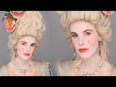 Marie Antoinette Makeup, Historical Makeup, Unique Halloween Makeup, Halloween Makeup Tutorial Easy, Marie Antoinette Costume, Makeup Zombie, Halloween Make-up Looks, Party Make-up, Makeup Magazine