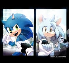 sonic the hedgehog is talking to someone in front of him and another comic strip