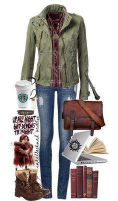 Quotes Supernatural, Supernatural Inspired Outfits, Supernatural Fashion, Sam Supernatural, Hunter Outfit, 3 Girl, Girl Cosplay