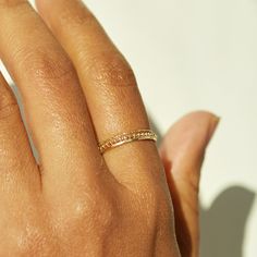 An instant stack full of texture and visual interest, will catch the light and shine! Made with 100% recycled 14k gold � put it on, never take it off. Included in The Textured Stack Set is one each of the Hundred Summers, Classic Hammered, and Little Disco rings. Catbird essentials plucked from our collection to jump start yours. Specially priced in limited editions. Catbird Ring Stacks, Gold Faceted Stackable Wedding Rings, Faceted 14k Gold Stackable Rings, Gold Faceted Stackable Rings In 14k Gold, Catbird Ring, Catbird Jewelry, Ring Stacks, Jewelry Wishlist, Blue Pearl