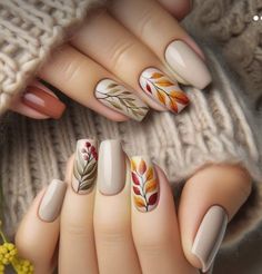 Nail Ideas For November, Honey Bee Nail Art, Unique Nail Ideas, Bee Nail Art, Bee Nails, Thanksgiving Nail Art, Simple Fall Nails, Festive Nail Art, Nail Art Decals