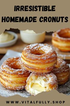 a pile of doughnuts sitting on top of a table