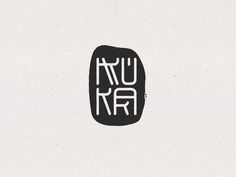 a black and white logo with the word kura on it