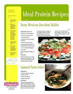 an image of a recipe book with pictures of vegetables and other foods on the page