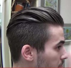 Disconnected Slick Back, Slick Back Undercut Men, Slicked Back Hair Men, Back Undercut, Slick Back Undercut, Mens Wavy Haircuts, Mens Haircuts Straight Hair, Mens Medium Length Hairstyles