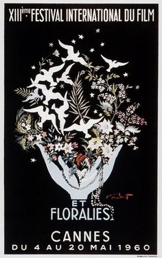 an advertisement for the festival with flowers and birds