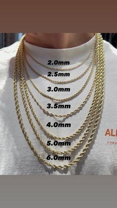 10K Gold- Hollow Rope Chain – Fantastic Jewelry New York Yellow Gold Cuban Link Rope Chain Jewelry, Yellow Gold Cuban Link Rope Chain, White Gold Jewelry With Rope Chain And Cuban Link, White Gold Jewelry With Rope Chain In Cuban Link, Silver 14k Gold Rope Chain Necklace, Rope Chain Gold, Ice Necklace, Authentic Gold, Buy Watch