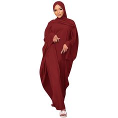 Women Islamic Muslim Abaya Dress Loose Full Cover Abayas Kaftan Dubai Maxi Robe With Hijab Product Details Color: Wine Red+Hijab Size: One Size Brand: No Brand Mpn: Does Not Apply Upc: Does Not Apply Ean: Does Not Apply * Department : Womens * Date First Available : April 6, 2022 Red Long Thobe For Eid, Red Dabka Abaya For Eid, Red Long Sleeve Abaya For Eid, Red Long Abaya For Eid, Red Long Sleeve Abaya With Dabka, Red Floor-length Abaya With Dabka Detail, Red Floor-length Abaya With Dabka, Red Floor-length Abaya With Dabka Embroidery, Red Hijab