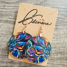 This pair of lightweight, round earrings adds a unique touch, featuring original neuro-inspired artwork, "Collective Discovery". They are artsy, vibrant and a creative way to advocate for healthy thought patterns. A unique accessory for anyone needing a gentle reminder, but also eye-catching jewelry for those in neuroscience, counseling or medical professions. "...these detail images are a product of collaboration between artist and neuroscientist. Denoting microscopic lens and petri dish, they celebrate every researcher's dedication to discovery."  If you are interested in the original artwork that inspired this item or seeing more from the art collection, visit Geinene.com or follow me on Instagram @Geinene .: Made from lightweight, MDF wood 2 inch diameter  .: Sturdy, chip-free coating Artistic Circle Earrings For Gift, Artistic Earrings Gift, Artsy Abstract Design Earrings For Gift, Artsy Abstract Design Earrings Gift, Artistic Colorful Earrings, Thought Patterns, Petri Dish, Plastic Earrings, Mdf Wood