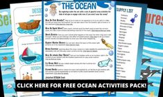 the ocean activity pack with pictures and text