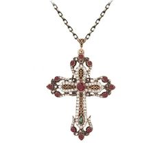 Gold Ornate Crystal Religious Cross Necklace Gold Ornate Crystal Religious Cross Necklace Antique gold fancy Cross with clear, red, and green crystals. This Cross is gorgeous! The Cross measures 3" with crystal bail. Antique gold chain measures 18" plus extension. Due to the many variations in monitors and browsers, color may appear different on different monitors Gold Ornate Crystal Religious Cross Necklace   Gold Ornate Crystal Religious Cross Necklace Antique gold fancy Cross with clear, red, Beeded Cross Necklace, Cross Necklace Victorian, Catholic Cross Necklace, Night Heart, Fancy Cross, Cross Necklace Gold, Catholic Cross, Diamond Cross Necklaces, Religious Cross