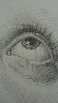 a pencil drawing of an eye