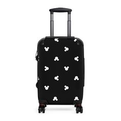 Portable Rectangular Luggage For On-the-go, Rectangular Portable Luggage For Travel, Black Luggage With Case For Travel, Black Travel Luggage With Case Included, Black Rectangular Cases For Overnight Trips, Black Rectangular Portable Luggage, Portable Black Rectangular Luggage, Disney Suitcase, Disney Products