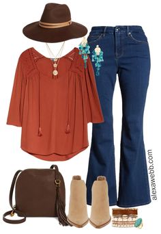 Plus Size Fall Boho Outfit - Alexa Webb Fall Short Sleeve Tops, Boho Winter Outfits Plus Size, Fall Boho Outfits Plus Size, Plus Size Bohemian Outfits, Plus Boho Outfits, Bohemian Outfits Plus Size, Plus Size 70s Outfits, Plus Size Fall Outfits 2022, Boho Outfits Plus Size