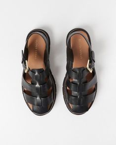 Fisherman Black Leather Sandals | Oliver Bonas US Leather Fisherman Sandals, Strappy Leather Sandals, Sandals Outfit, 2024 Style, Chunky Sandals, Black Leather Sandals, Oliver Bonas, Black Leather Belt