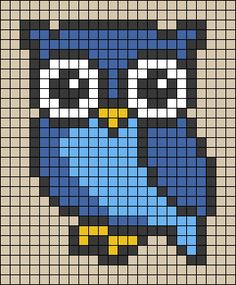 an owl made out of squares