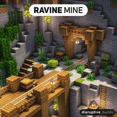 an image of a computer game with the name raviine mine on it's screen