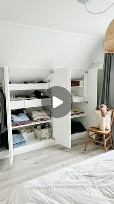 Emma Courtney  |  Design & DIY on Instagram: "✨ Top DIY Project for 2 Years Running! ✨

Transforming awkward spaces into functional and beautiful storage is no small feat, and this IKEA SEKTION built-in wardrobe for sloped ceilings has been a fan favorite two years in a row! Perfect for maximizing space in tricky areas, it’s a must-see for anyone tackling unique layouts in their home.

Check out the blog post for all the details on how I made this space work seamlessly with a custom touch! 🛠️💡

👉 Details in bio for step-by-step instructions" Closet Under Sloped Ceiling, Ikea Slanted Ceiling Closet, Ikea Attic Storage, Eves Storage Ideas, Sloped Ceiling Closet Ideas, Eaves Storage Ideas Angled Ceilings, Built In Wardrobe Ideas Sloped Ceiling, Attic Room Ideas Slanted Walls Bedroom, Attic Loft Bedroom Ideas Sloped Ceiling