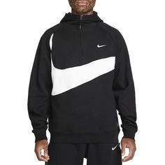 Nike Swoosh 1/2-Zip Fleece DX0566-010 (Men's) Nike A, Boys Fits, Nike Swoosh, Stylish Sneakers, Nike Outfits, Fleece Hoodie, Perfect Pair, Comb, Nike