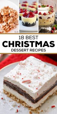 Why limit Christmas desserts to cookies? Check out these 18 festive dessert recipes that will satisfy your sweet cravings! From creamy cheesecakes to luscious tarts, these treats are perfect for the holiday season. Explore the full recipes and make your celebrations sweeter! #ChristmasDessertRecipes #HolidayBaking #DessertInspiration Light Christmas Dessert, Christmas Dips, Festive Dessert Recipes, Christmas Dessert Ideas, Classic Holiday Desserts, Easy Christmas Dessert, Christmas Dinner Desserts, Easy Dessert Recipes Christmas, Christmas Trifle