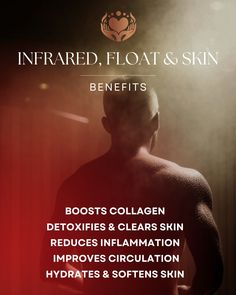 Ready for your skin to look and feel its best? Here are the top 5 ways infrared sauna and float therapy can transform your skin:

✔️ Boosts Collagen & Elasticity
✔️ Detoxifies & Clears Skin
✔️ Reduces Inflammation & Redness
 ✔️ Improves Circulation & Cell Regeneration
✔️ Hydrates & Softens Skin Cold Plunge, Cell Regeneration, Improve Circulation, Soften Skin, Massage Therapy, Reduce Inflammation