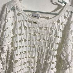 Great Bathing Suit Coverup, White With Cut Out Design- Size M. Nwt - Excellent Unused Condition. Bundle And Save- Smoke Free Home! Summer Long Sleeve Tops With Hollow Out, Summer Long Sleeve Hollow Out Top, Swimsuit Coverups Kimono, Swimsuit Coverup Dress, Bathing Suit Coverup, Romper Swimsuit, Sheer Cover Up, Beach Bathing Suits, Swimsuit Pattern