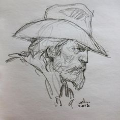 Face Sketch, Cowboy Art, Character Sketches, Anatomy Art, Western Art, Cool Art Drawings, A Drawing