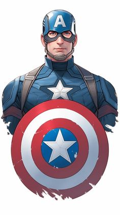 an image of captain america holding a shield