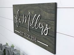 a wooden sign that says mr and mrs on it