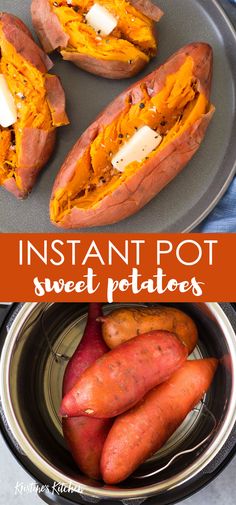 the instant pot sweet potatoes are ready to be cooked in the instant pot for dinner