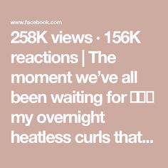 258K views · 156K reactions | The moment we’ve all been waiting for ✨🤌🏼 my overnight heatless curls that NEVER FAILS me 🥰 hope it changes ur life also 😂 (shoutout @erinrider for the sock method 💖)
. 
.
.
#heatlesscurls #overnightblowout #blowout #heatlesshair #hairtutorial | A B B Y 🖤