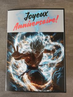 the front cover of an anime book on a wooden table with text that reads joyex anniverasie