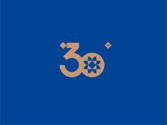 an image of the number three with arrows coming out of it on a blue background