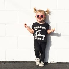 Regulators Mount Up Kids Tee Playful Black T-shirt For Spring, Playful T-shirt For Summer Streetwear, Cool Pre-shrunk Short Sleeve Tops, Cool Short Sleeve Pre-shrunk Tops, Trendy Unisex Tops For Concert, Unisex Fun Tops For Streetwear, Playful Short Sleeve T-shirt For Streetwear, Casual Funny Print T-shirt For Concert, Unisex Trendy Streetwear Tops