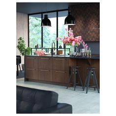 HASSLARP Door, brown/right-handed patterned, 15x40" - IKEA Designer Ikea Kitchen, Suite Kitchenette, Dream Kitchen Island, Cottage Vibes, Garage Renovation, Ikea Catalog, Appliances Design, Cabinet Fronts, Sleek Storage