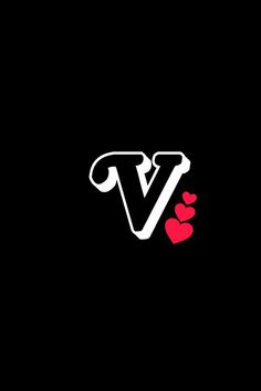 the letter v is made up of red and white letters