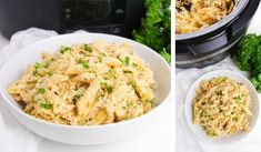 two pictures side by side one with pasta and the other with broccoli in it