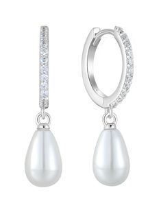 PRICES MAY VARY. Pearl Design: Unveil the allure of natural cultured pearls with our handpicked dangle pearl earrings for women. The cuff hoop earring design made it easy to open and close. High Quality: Reflecting light from all angles, these 925 sterling silver pearl earrings for women show enhanced brilliance. This stunning pearl makes huggie hoop earrings suitable for any outfit or event. Earrings Size: PYNZY pearl earrings available in 0.97", set with 2 pieces of pearl. Lignt enough for wea Dangle Pearl Earrings, Reflecting Light, Silver Pearl Earrings, Pearl Design, Cubic Zirconia Earrings, Zirconia Earrings, Pearl Earrings Dangle, Huggie Hoop Earrings, Jewelry Earrings Hoops