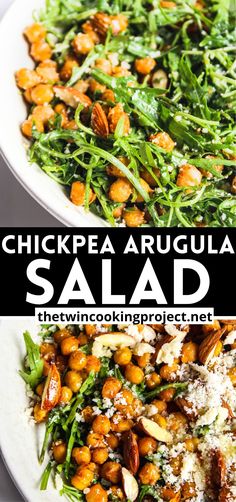 this chickpea arugula salad is the perfect side dish for any meal