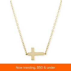 in stock Gold Plated Adjustable Chain With Cross Pendant, Gold Plated Cross Pendant Jewelry With Adjustable Chain, 14k Yellow Gold Cross Necklace With Adjustable Chain, Modern Cross Jewelry For Formal Occasions, 14k Gold Cross Clavicle Chain Necklace, 14k Gold Clavicle Chain Necklace With Cross Pendant, 14k Gold Cross Necklace Tarnish Resistant, 14k Gold Clavicle Chain With Cross Pendant, Minimalist Yellow Gold Cross Pendant Jewelry