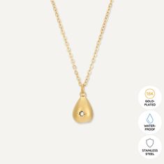 Embrace 'Happy Easter!' through an enchanting 18k gold-plated necklace crafted with elegance, a symbol of 'Hope you have an egg-cellent time!'. 18K Gold-Plated Nickel, Lead, and Cadmium Free Product Code: M0045GN Collection: Occasion Type: Short Chain Material: Stainless Steel Dimensions: Adjustable from 41cm to 46cm Pendant Dimensions: Style: Includes: Egg Necklace, Hope Symbol, Celebrate Love, Necklace Craft, Free Product, Gold Plated Necklace, Goodie Bags, Easter Egg, Earring Necklace